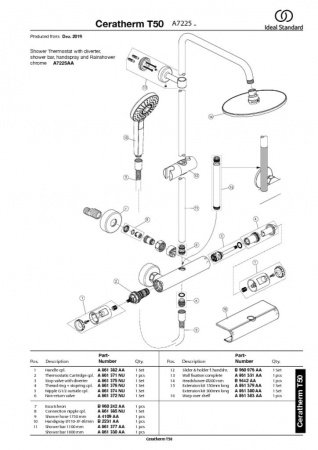 Душевая стойка Ideal Standard  CERATHERM T50 A7225AA хром